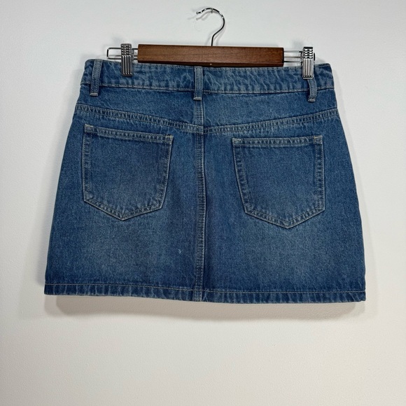 Denim Button-Front Skirt - Picture 3 of 6